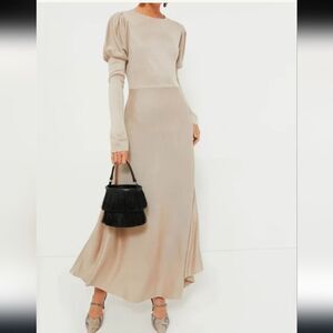 Pomander Place Nwt Tan Brielle Sweater Dress Size L